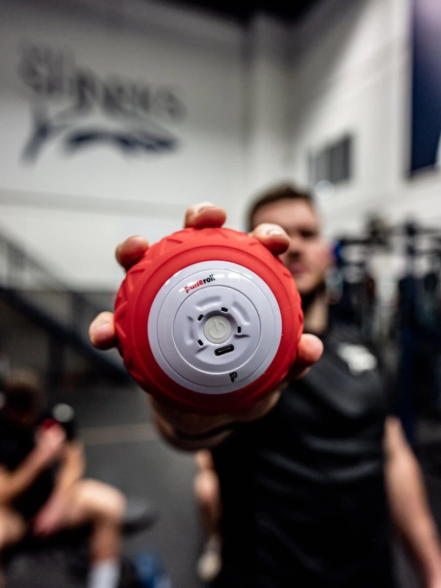 Foam Roller Exercise for Quad Muscles Using a Pulseball - Pulseroll