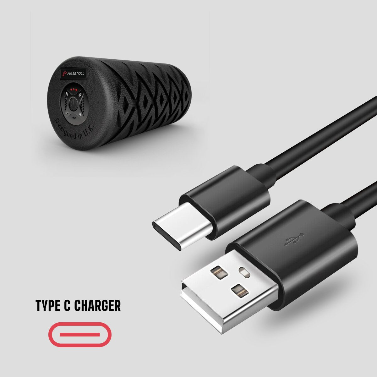 Vibrating Foam Roller: Charger (Type C) - Pulseroll