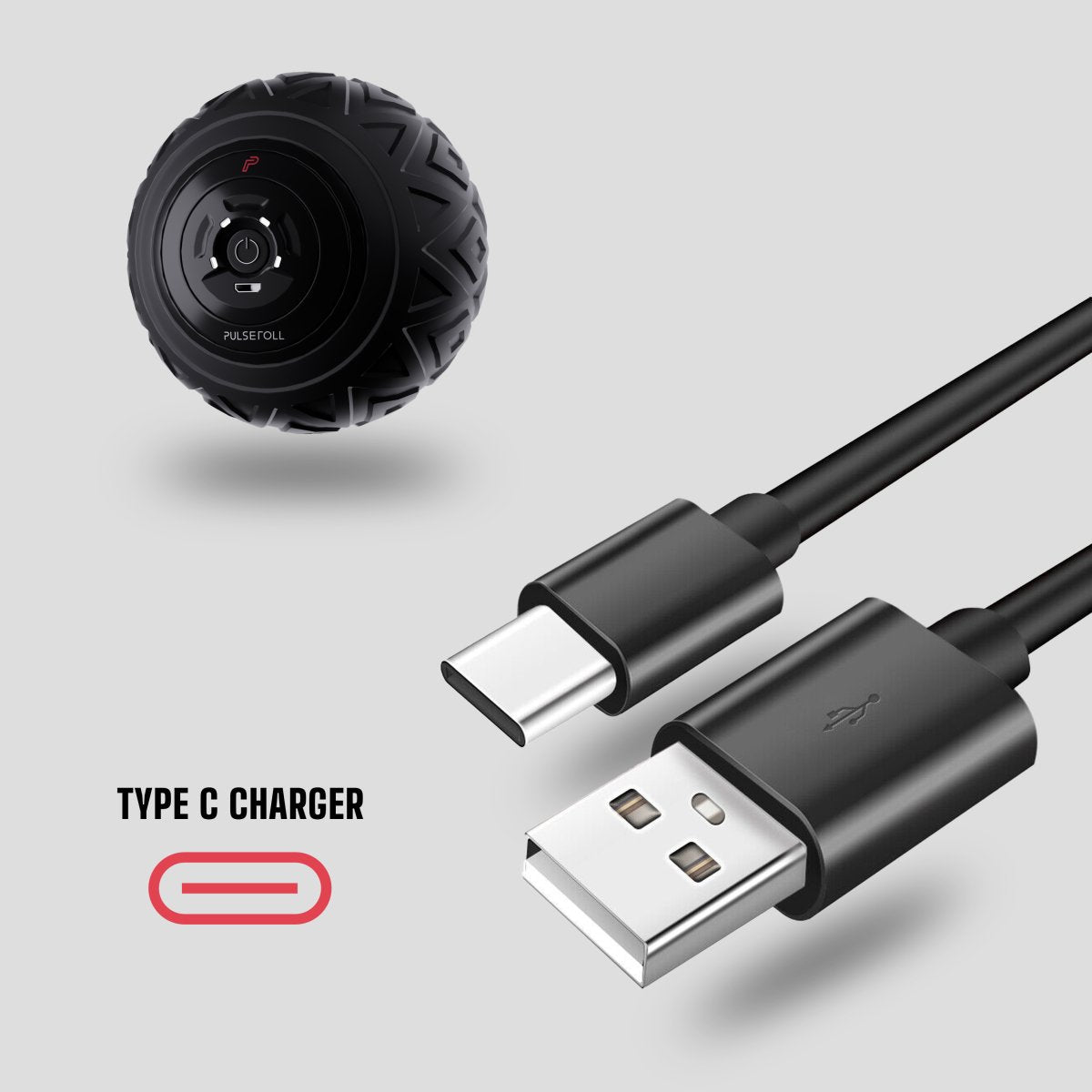 Vibrating Massage Ball: Charger (Type C) - Pulseroll