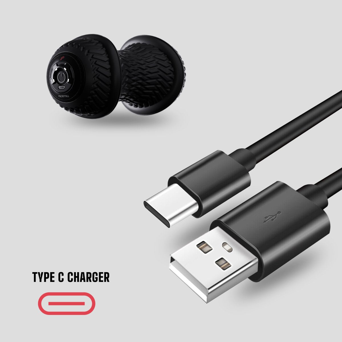 Vibrating Peanut Roller: Charger (Type C) - Pulseroll