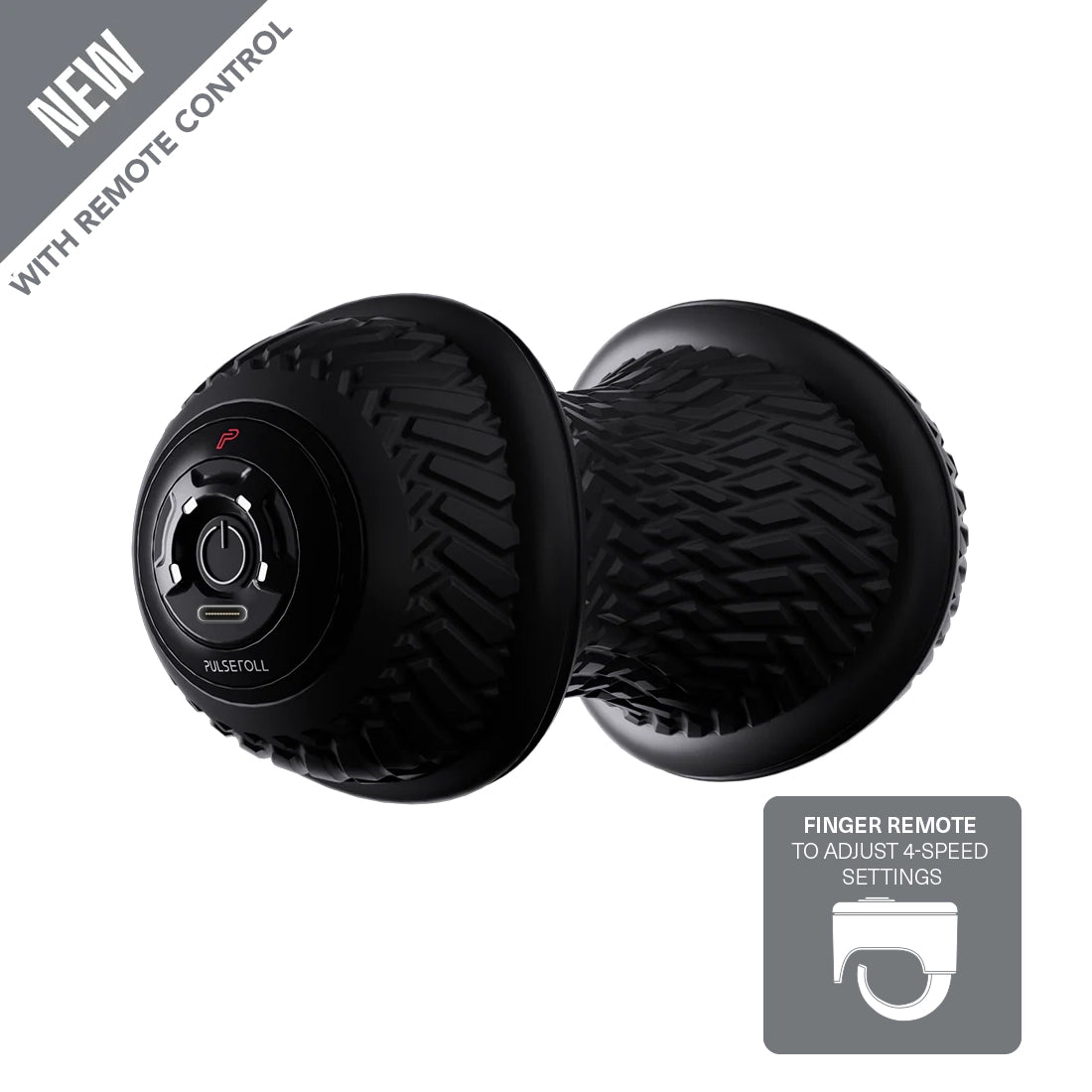 VYB Duo Roller - Pulseroll - Vibrating peanut ball - black colour - 4 speed settings - remote control