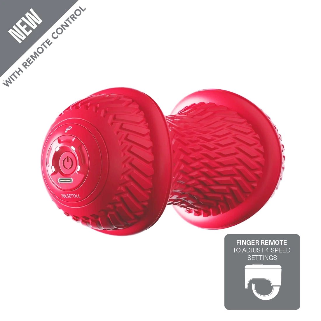 VYB Duo Roller - Pulseroll - Vibrating peanut ball - red colour - 4 speed settings - remote control